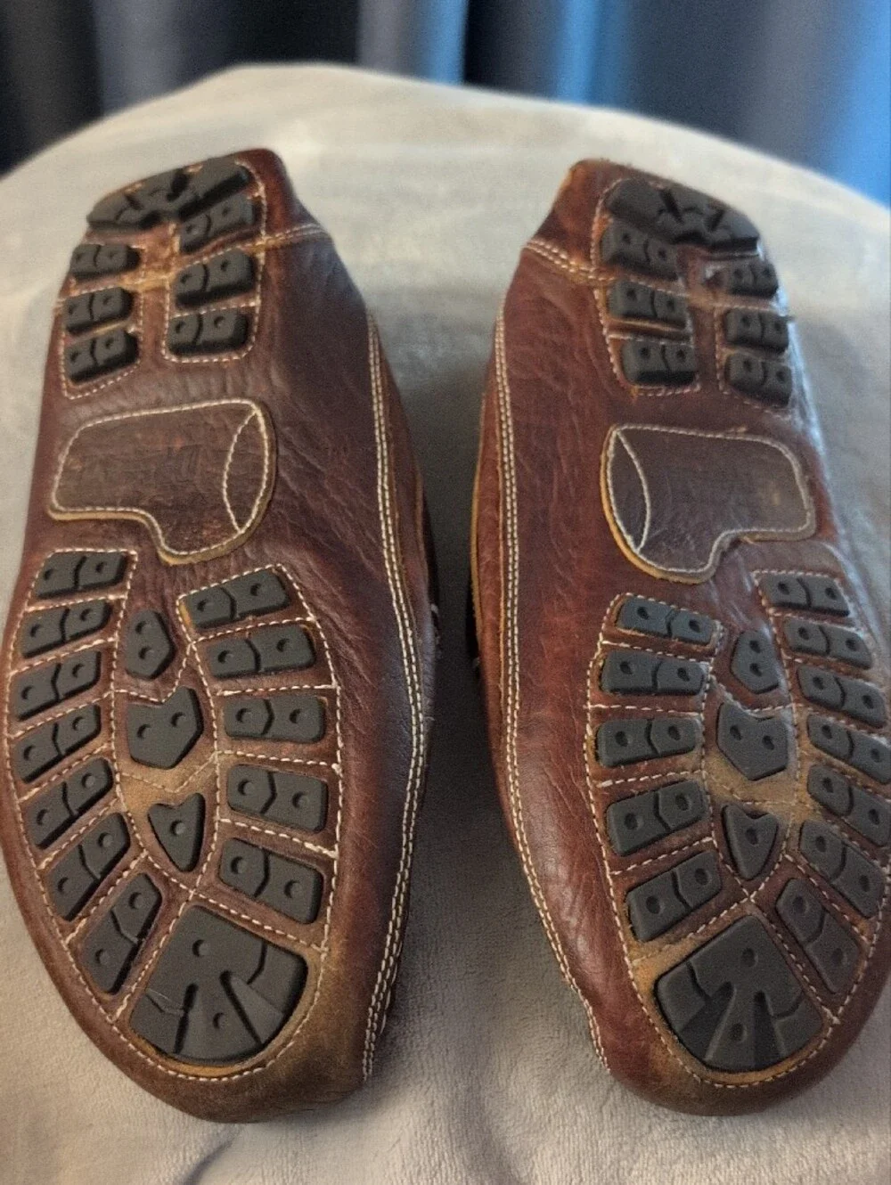 Duluth Trading Co Brown Leather Slip-On Loafers